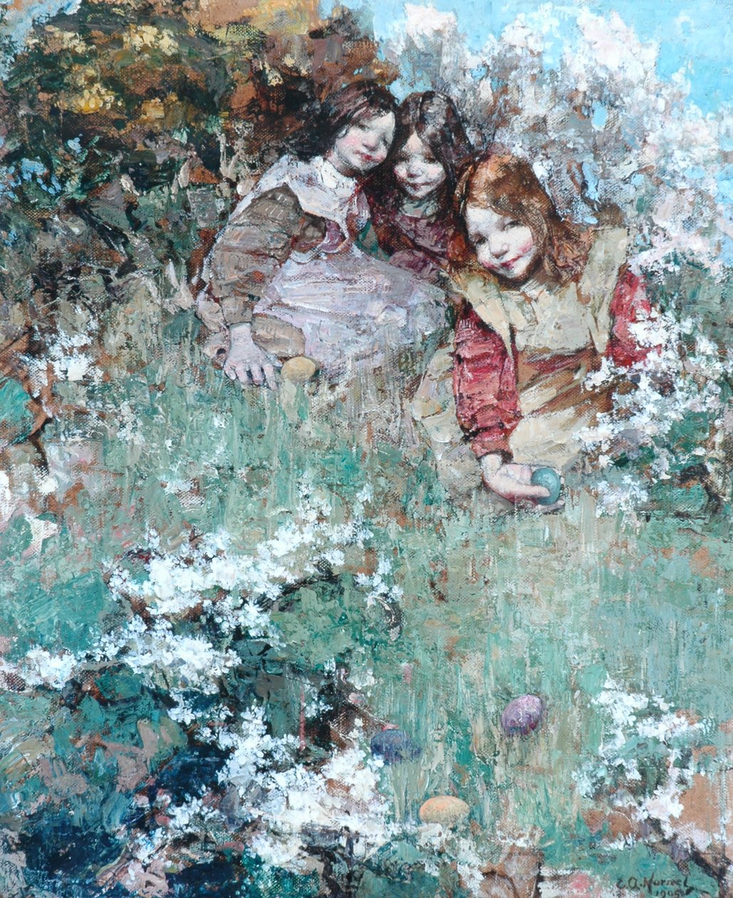 Kutálení velikonočních vajíček od Edward Atkinson Hornel