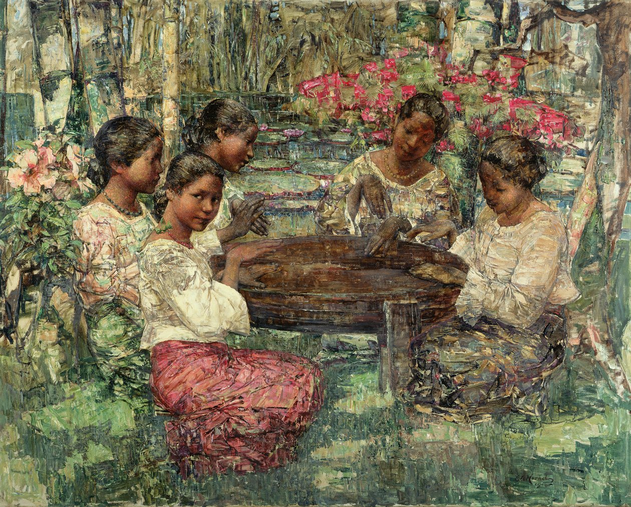 Hráči Tom-Tom, Cejlon od Edward Atkinson Hornel