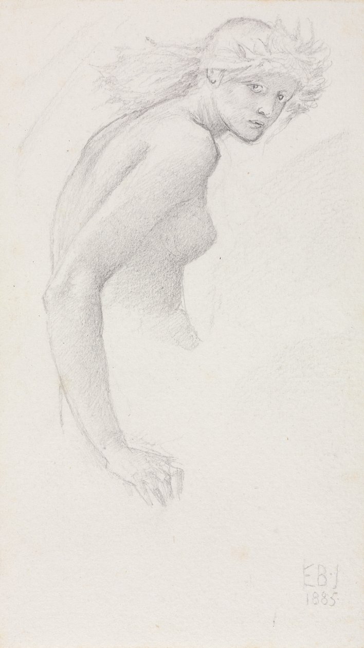Studie ženské postavy, 1885. od Edward Burne Jones