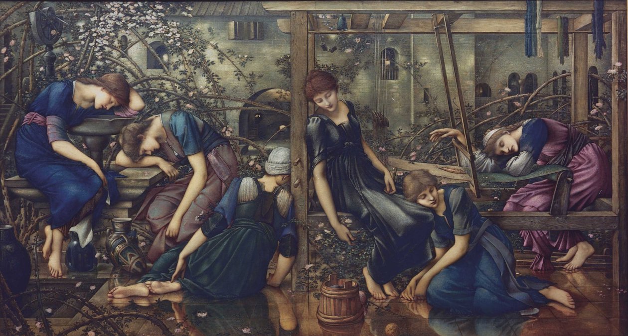 Zahradní dvůr, 1875-1880. od Edward Burne Jones