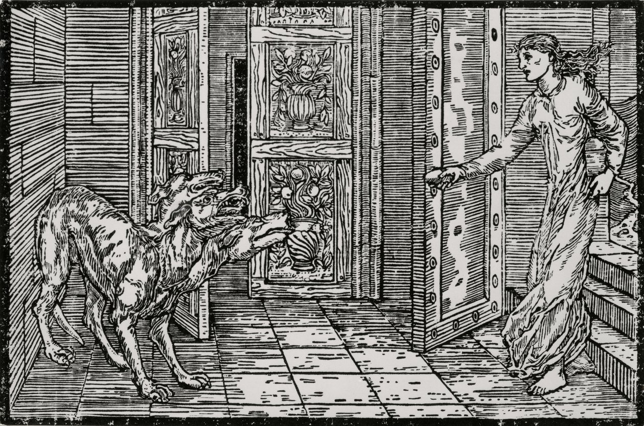 Cerberus od Edward Coley (after) Burne Jones