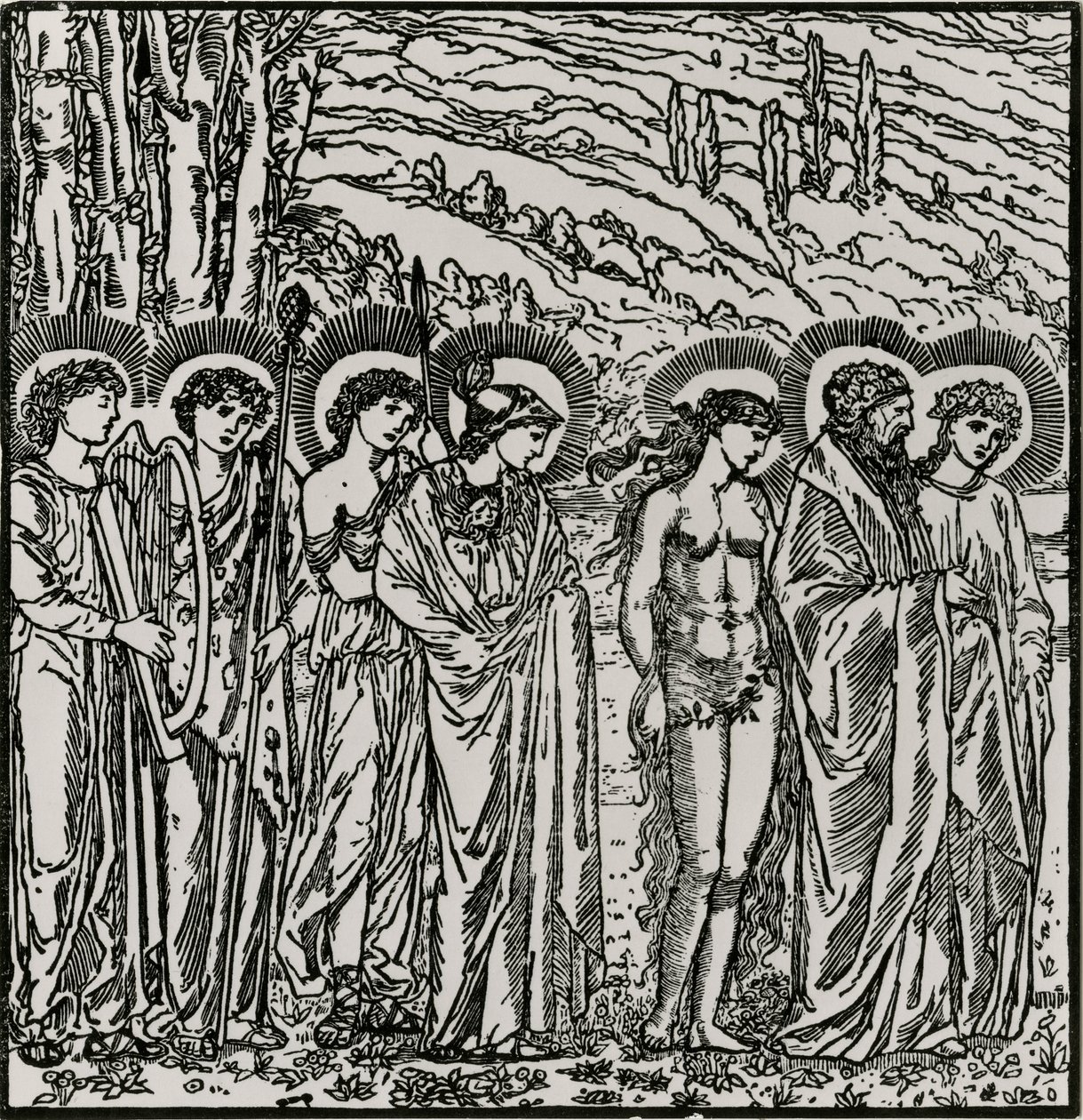 Vstup mezi bohy od Edward Coley (after) Burne Jones