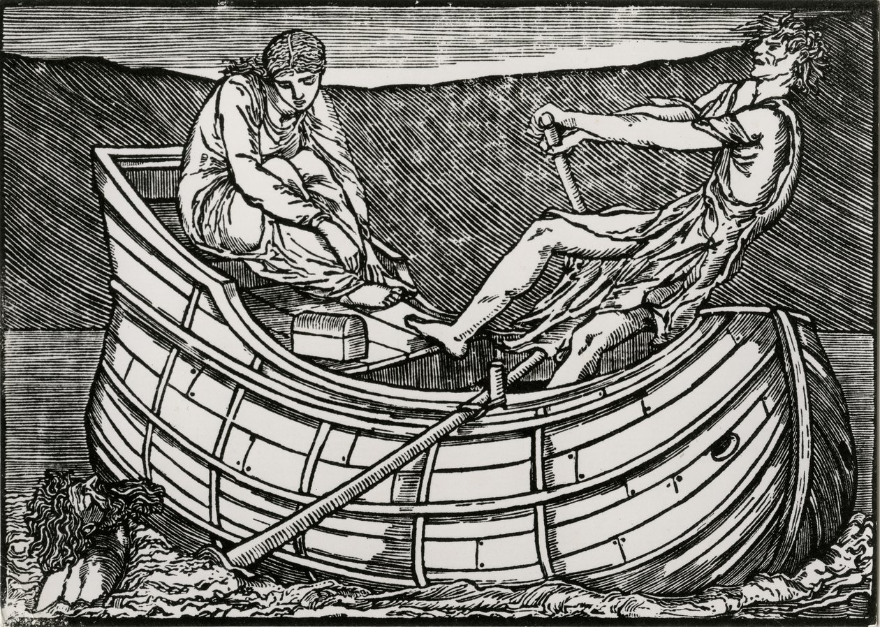 Hlava se zvedá od Edward Coley (after) Burne Jones
