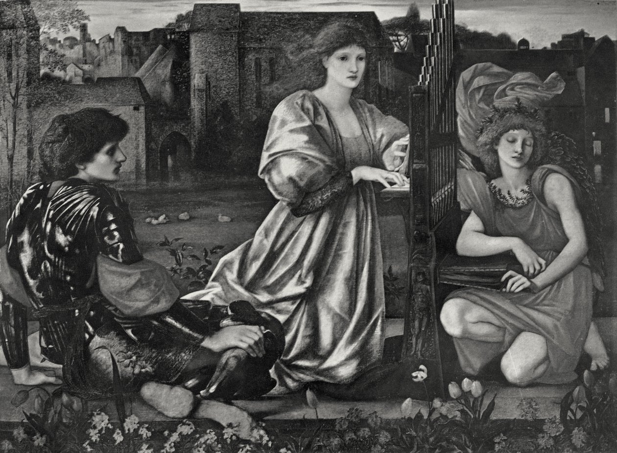 Píseň o lásce od Edward Coley (after) Burne Jones