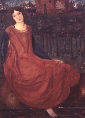 Dívka a zlatá rybka od Edward Coley Burne Jones