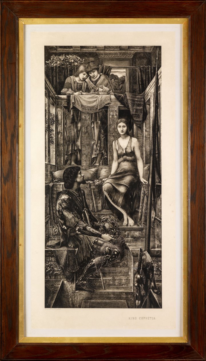 Král Cophetua a žebrácká služka (hlubotisk) od Edward Burne Jones