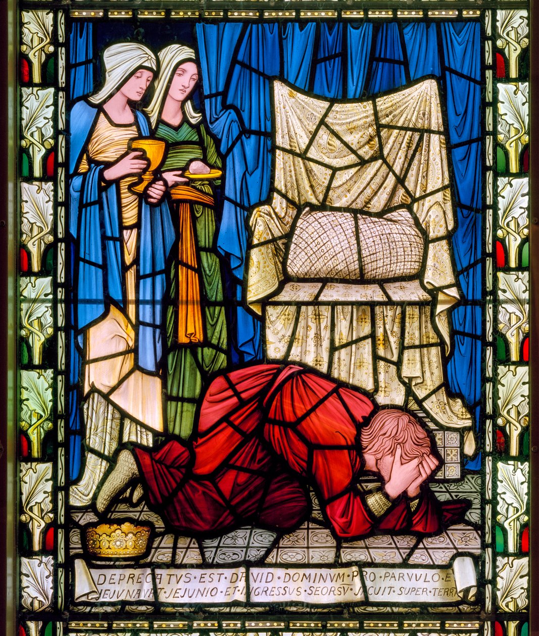 David Lamenting, kolem roku 1896 (vitráže) od Edward Coley Burne Jones