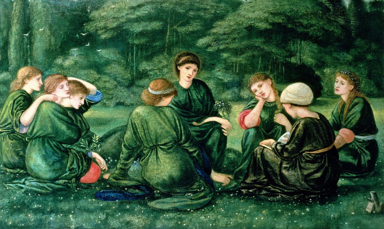 Zelené léto, 1868 od Edward Burne Jones