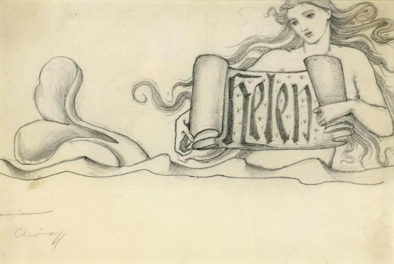 Studie pro Helenu, kolem roku 1880 od Edward Burne Jones