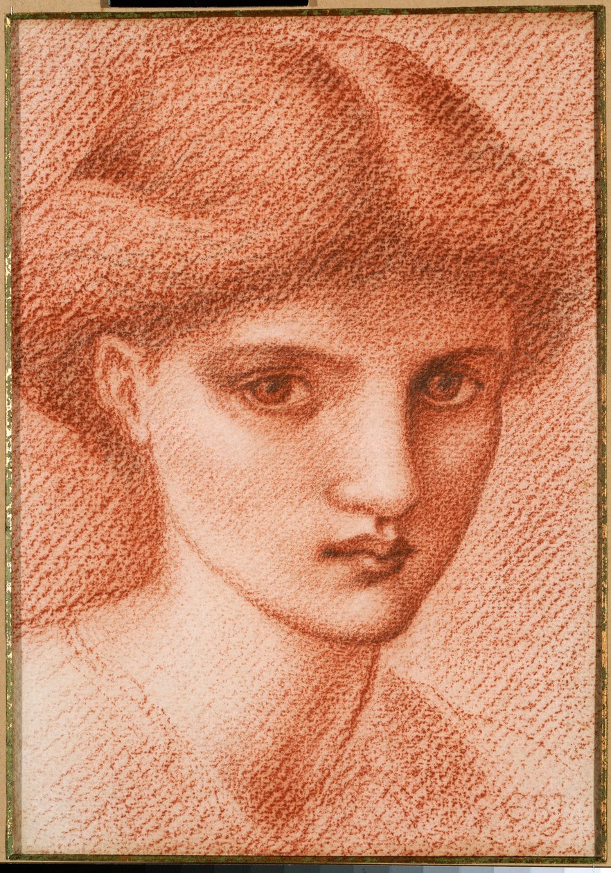 Studie dívčí hlavy od Edward Burne Jones