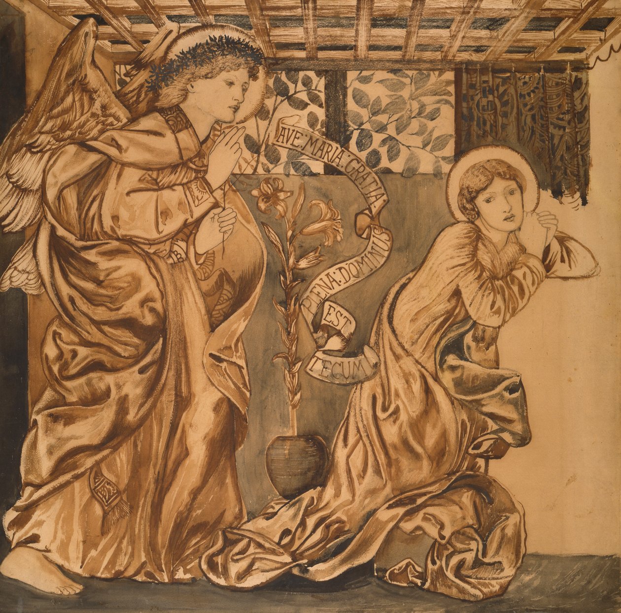 Zvěstování, kolem roku 1862 od Edward Burne Jones