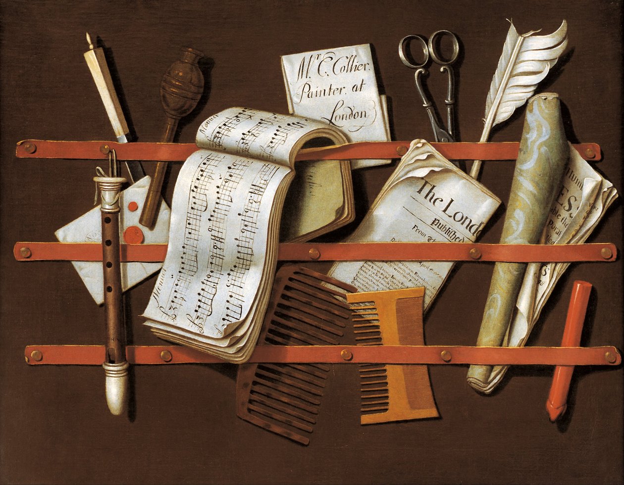 Stojan na dopisy, cca 1698 od Edward Collier