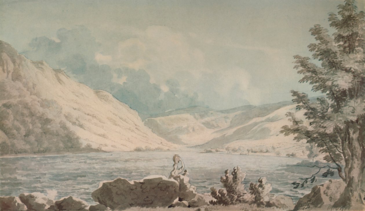 Hawes Water, Westmorland, c1790, 1935 od Edward Dayes