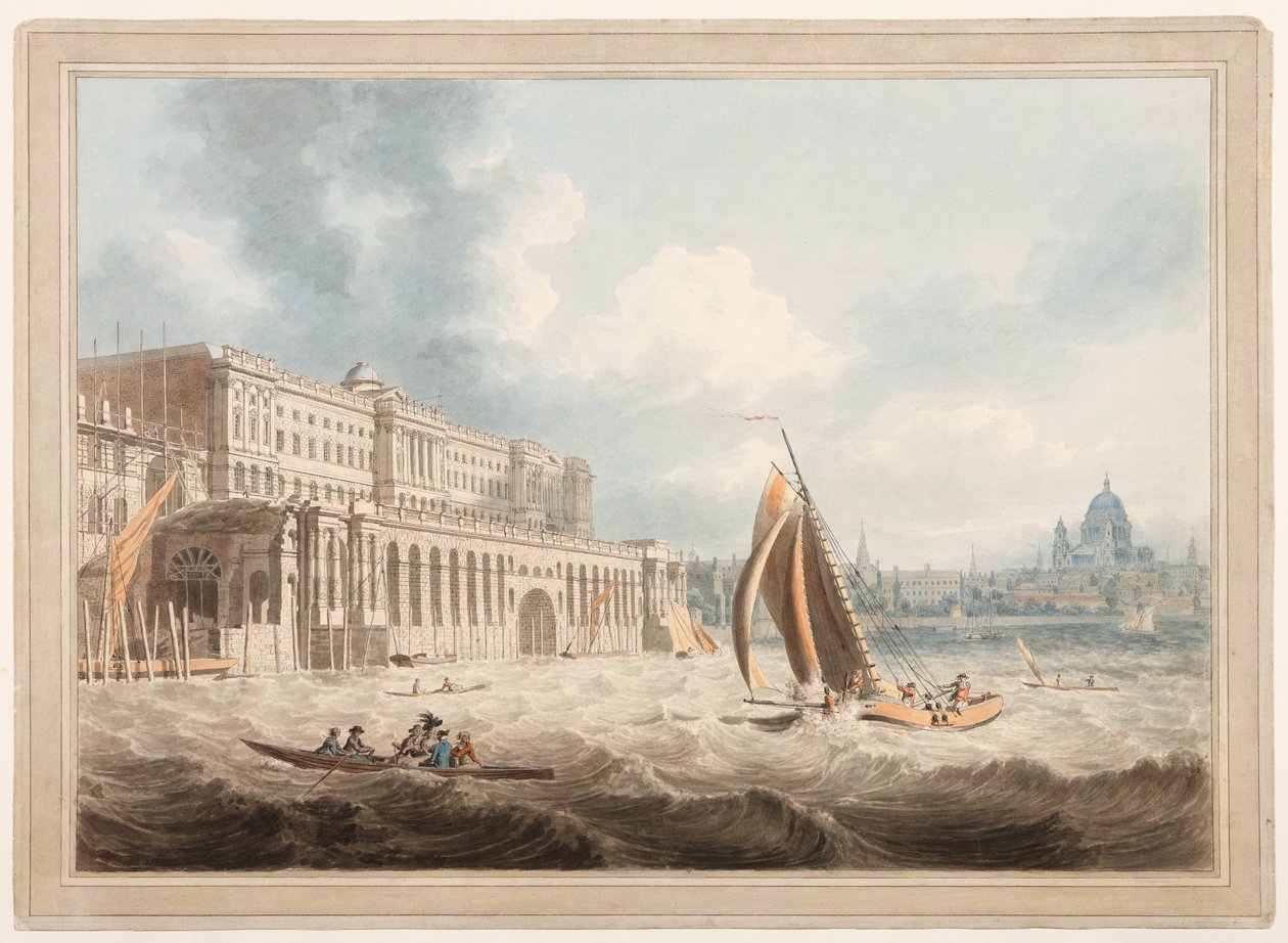Somerset House z Temže od Edward Dayes