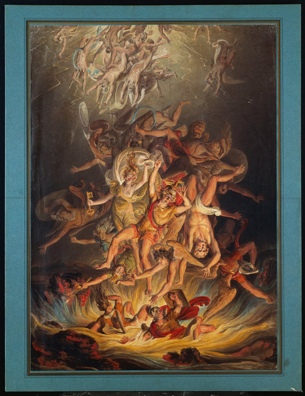 Pád andělů, 1798 od Edward Dayes