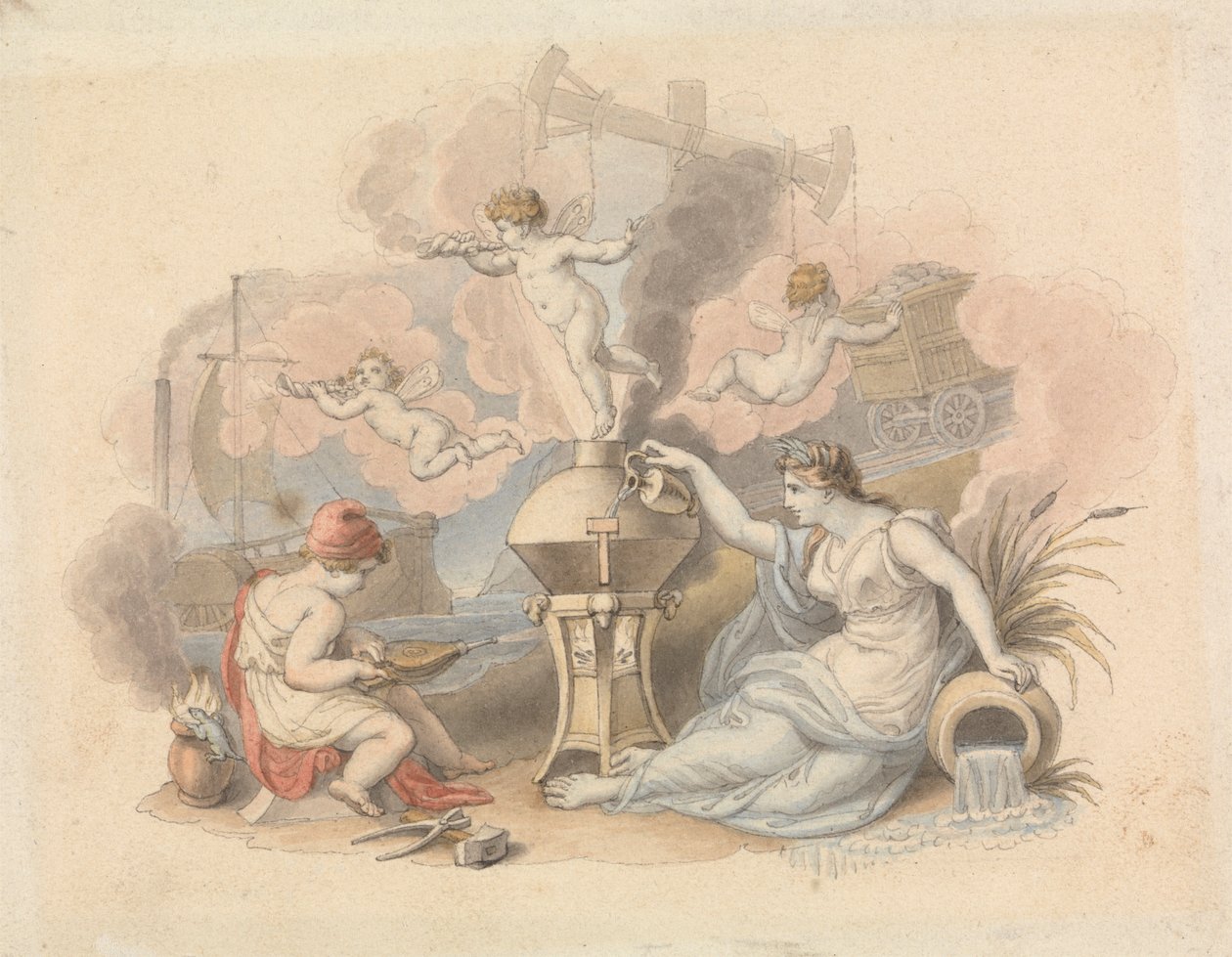 Alegorie Steamu od Edward Francis Burney