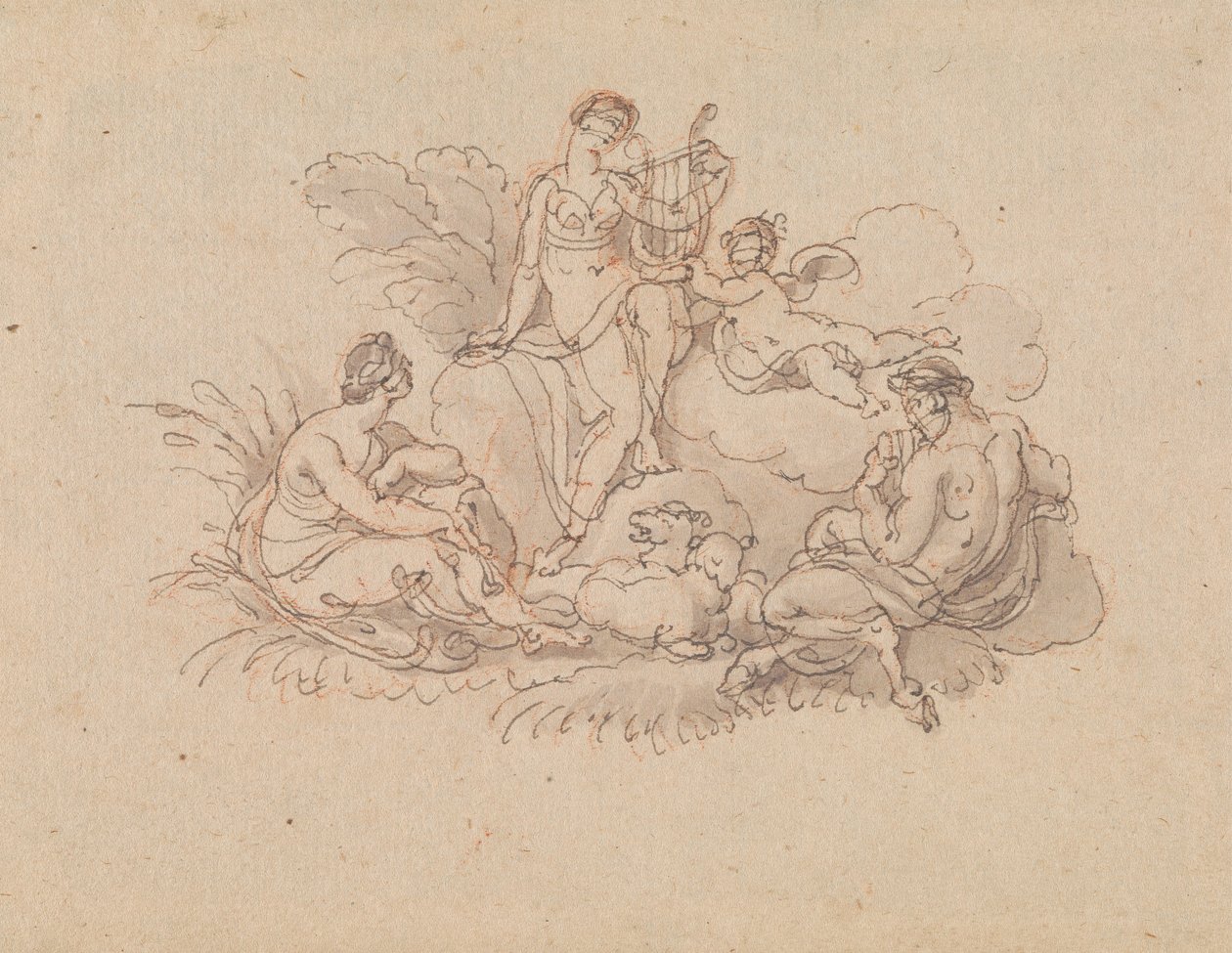 Erato a Pan od Edward Francis Burney