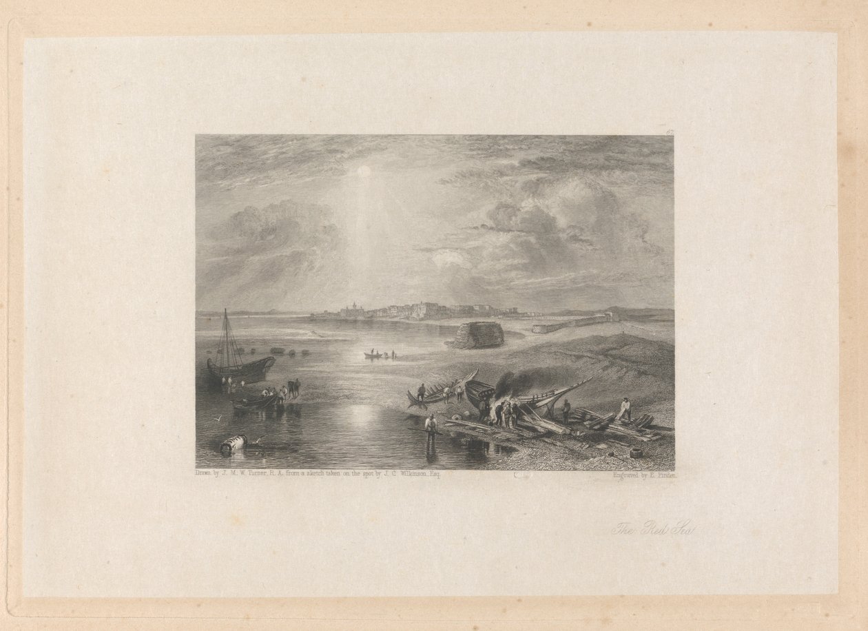 Rudé moře a Suez od Edward Francis Finden