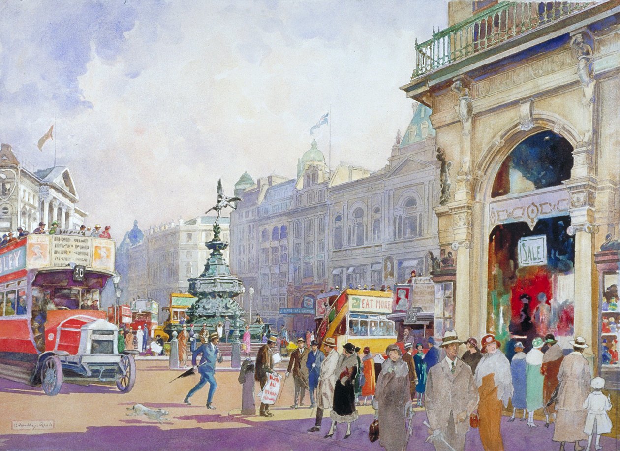 "Piccadilly Circus", 1920 od Edward Harry Handley Read