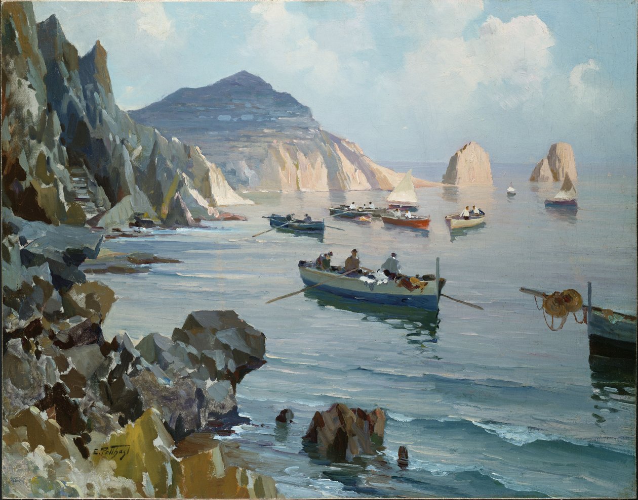 Lodě v Rocky Cove od Edward Henry Potthast