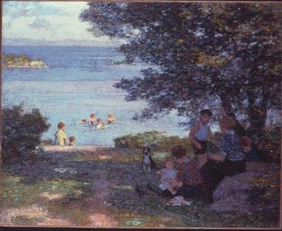 U vody (olej na plátně) od Edward Henry Potthast