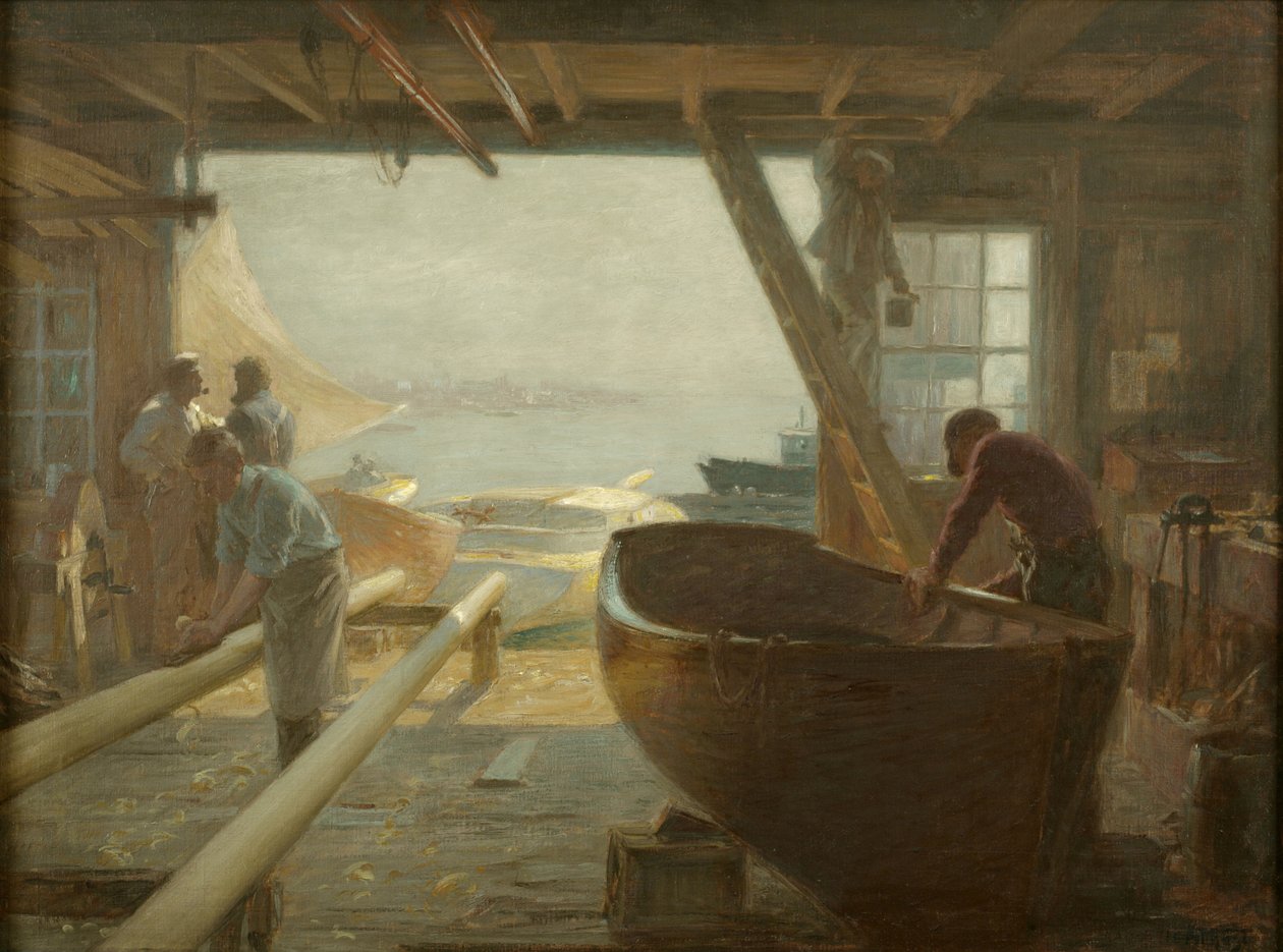 Stavitelé lodí od Edward Henry Potthast