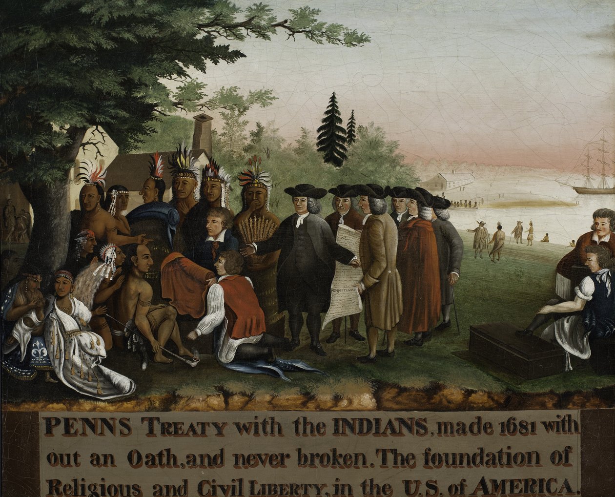 Pennsova smlouva s Indiány, 1840-45 od Edward Hicks