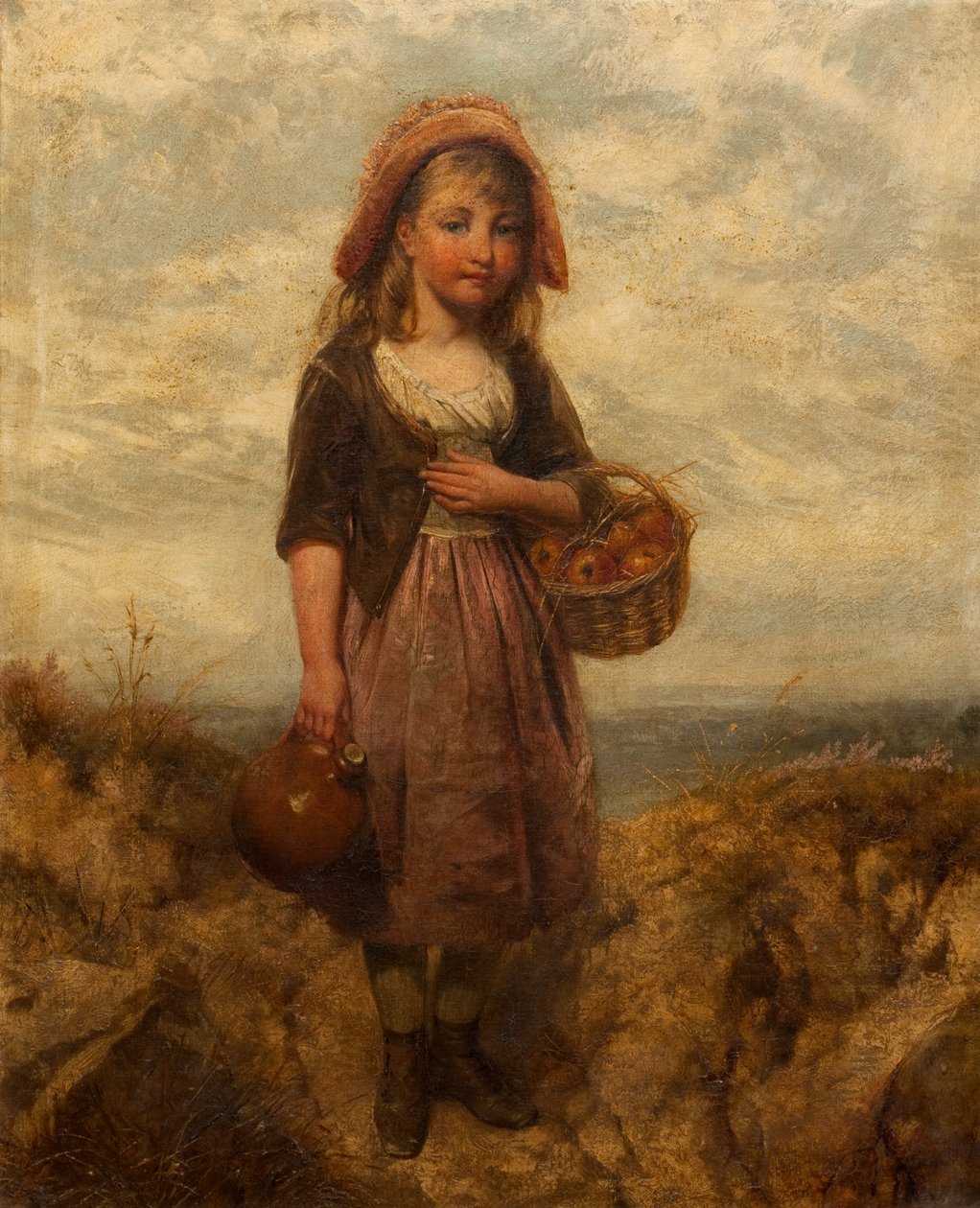 Dívka s košíkem jablek od Edward John Cobbett