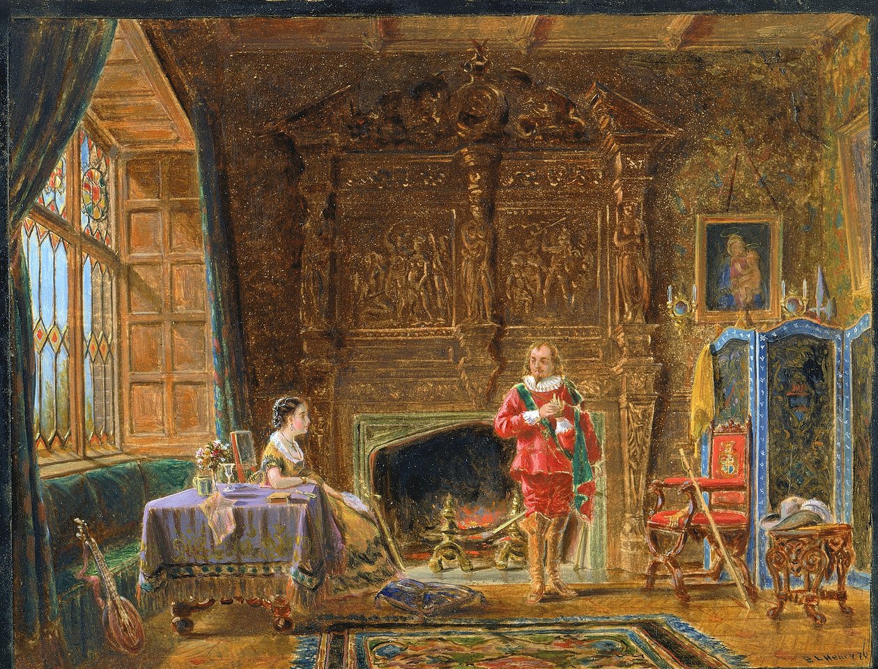 Uvnitř od Edward Lamson Henry