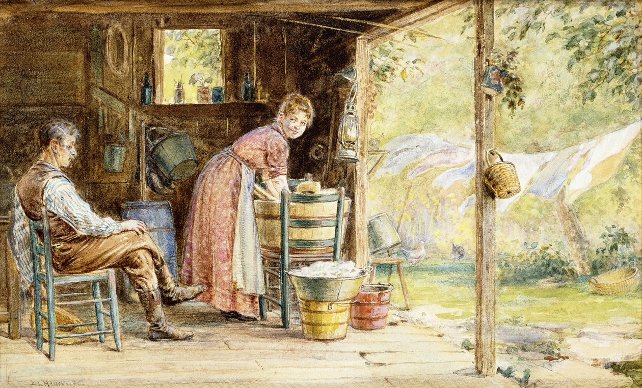 Wash Day, 1890 od Edward Lamson Henry