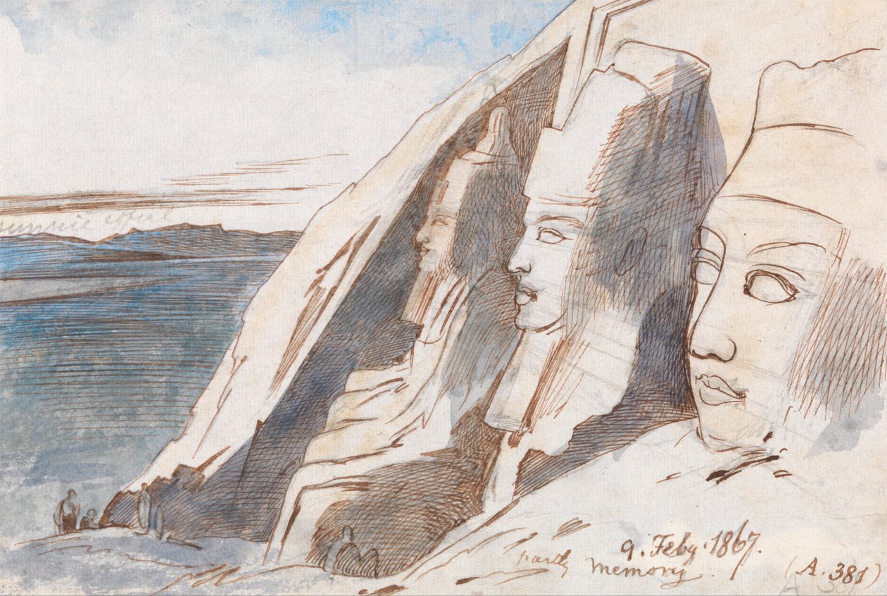 Abú Simbel od Edward Lear