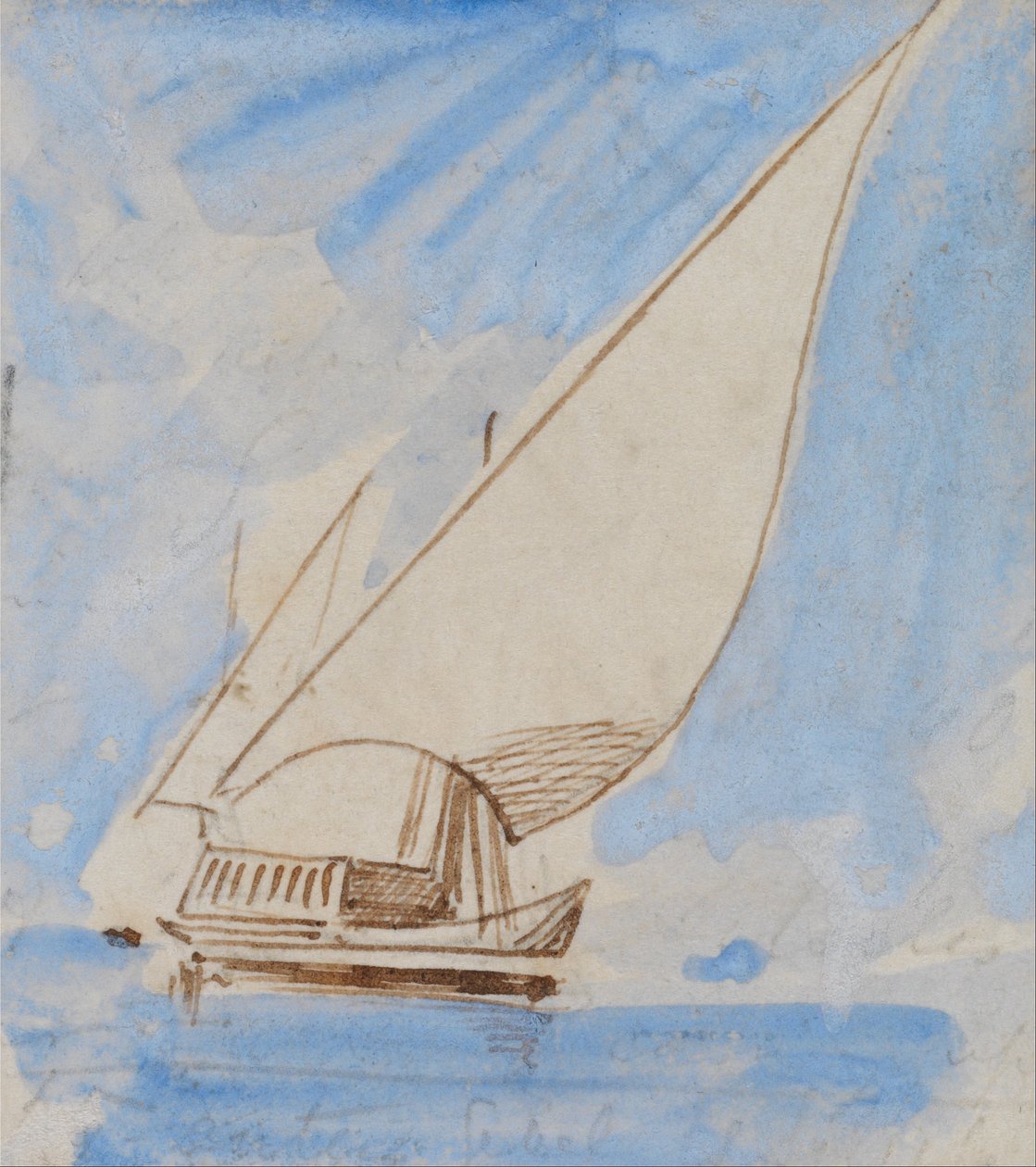 Loď na Nilu od Edward Lear