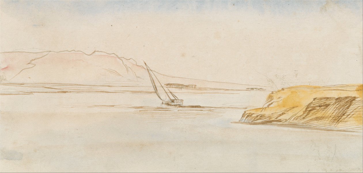 Loď na Nilu od Edward Lear