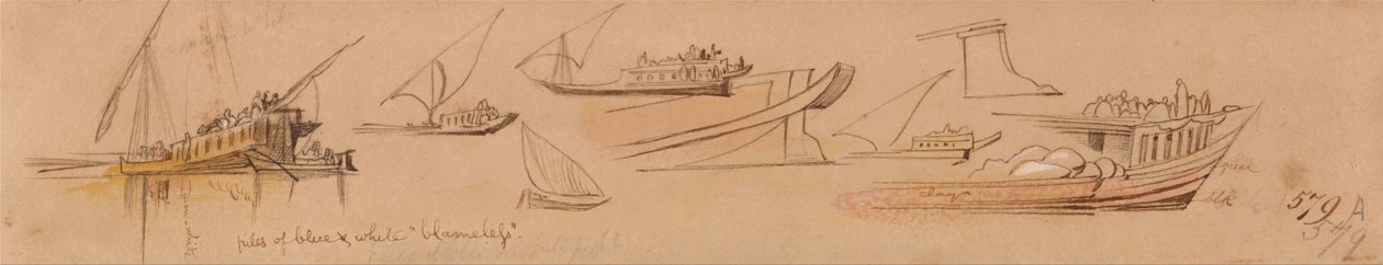 Lodě na Nilu od Edward Lear