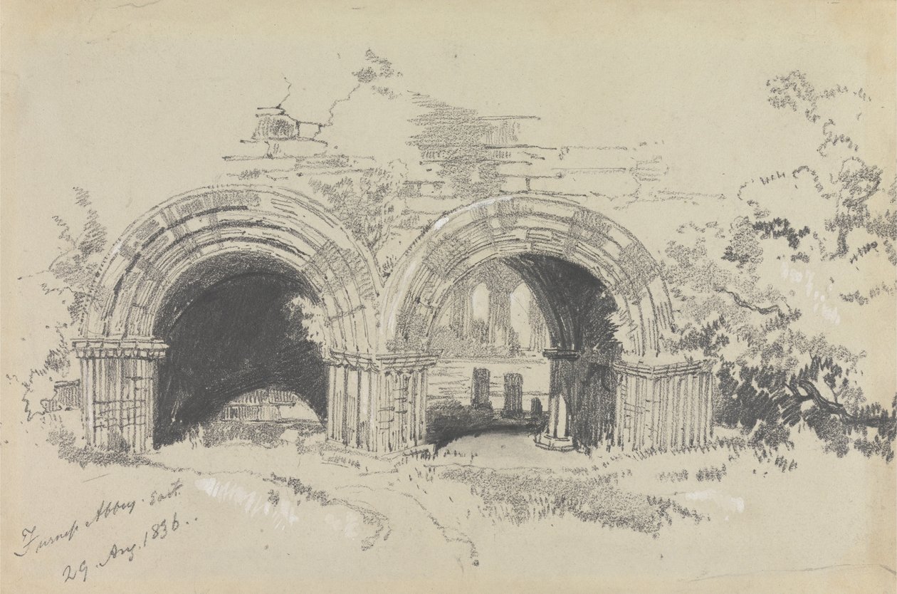 Furness Abbey East, 29. srpna 1836 od Edward Lear