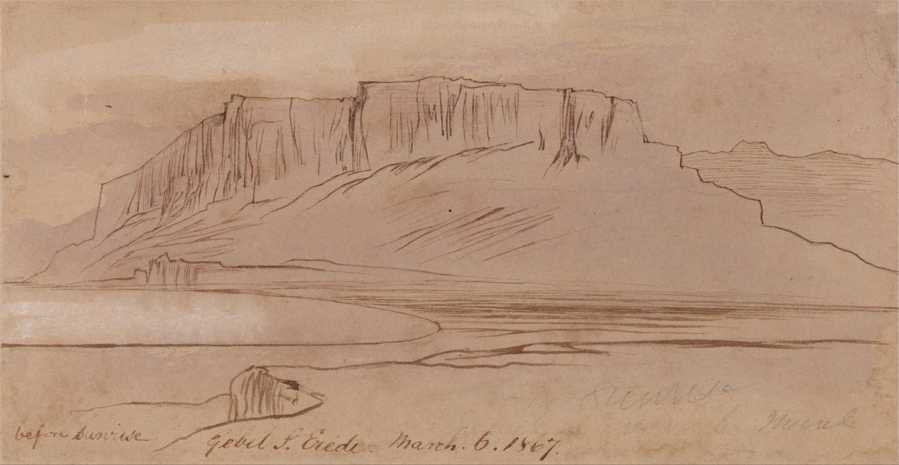 Gebel Sheikh Eredi, před východem slunce od Edward Lear