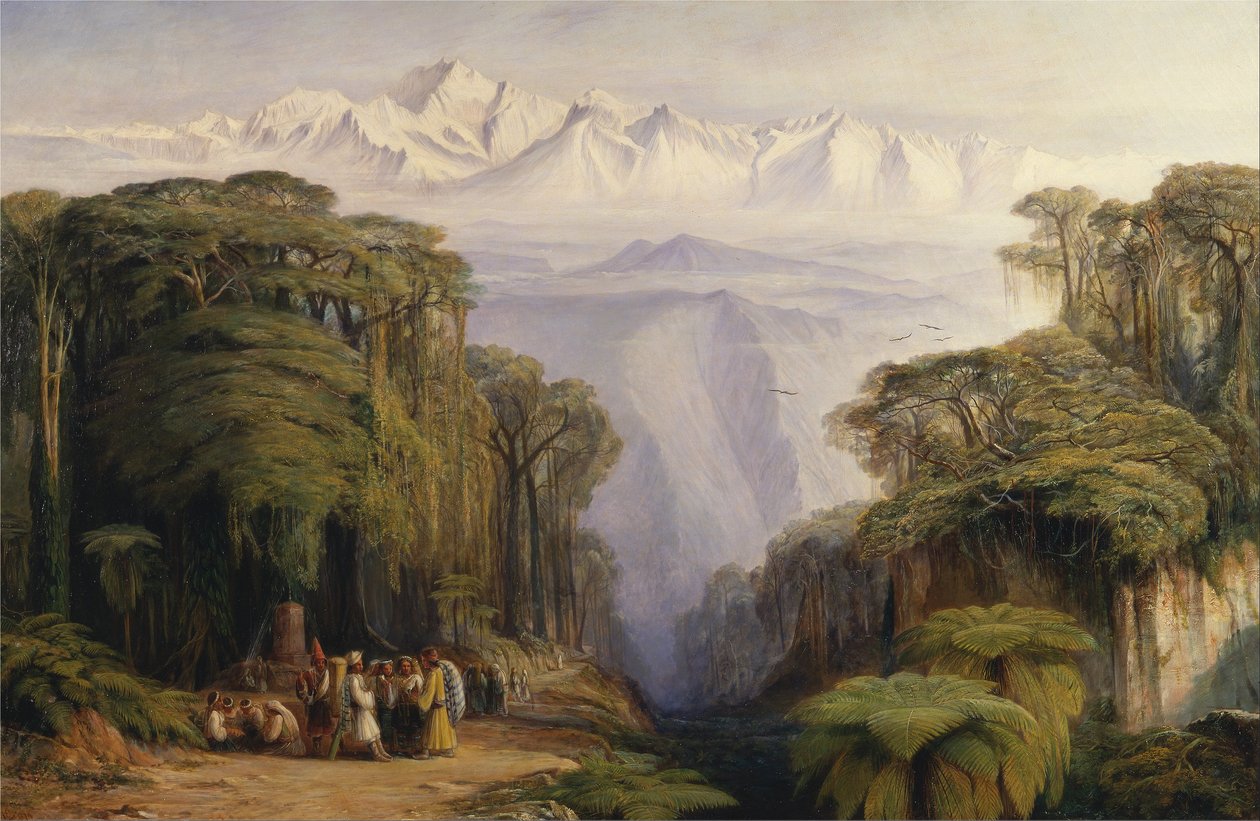 Kangchenjunga z Darjeelingu od Edward Lear