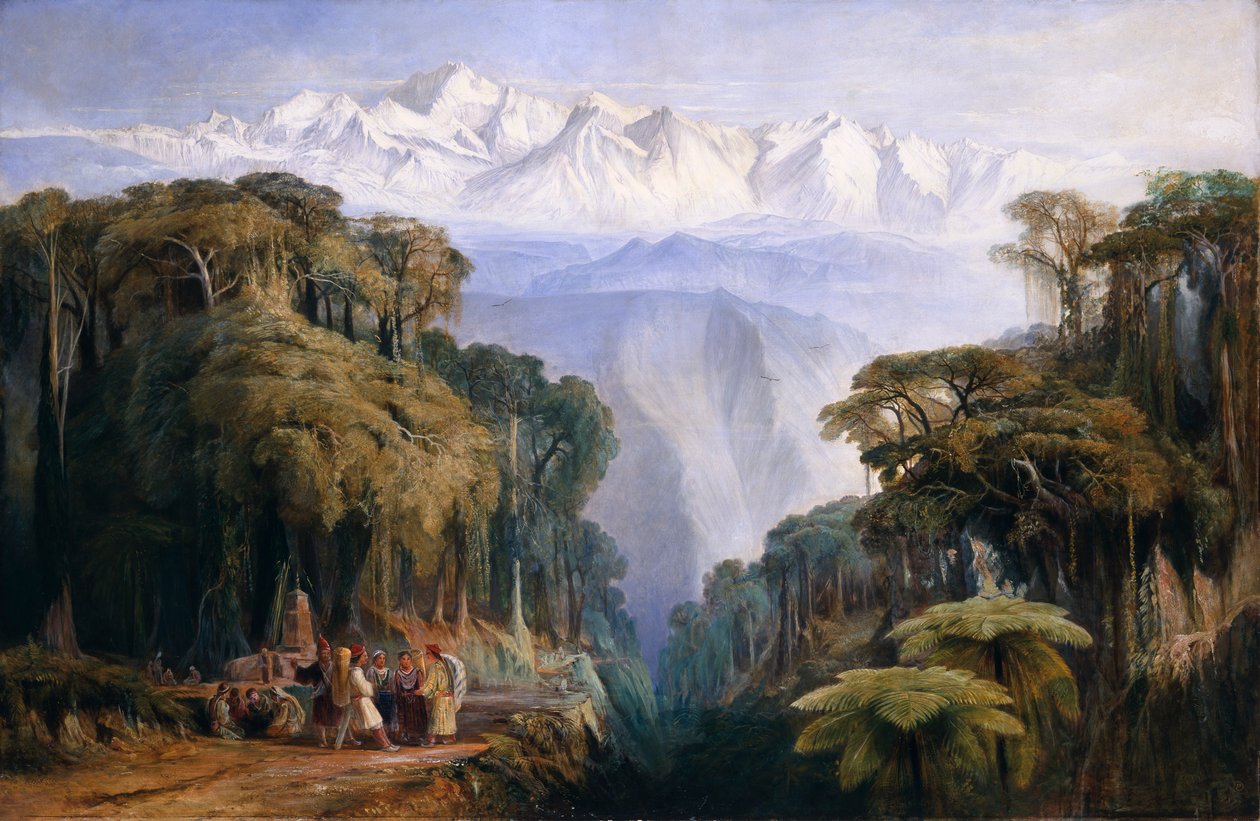 „Kinchinjunga z Darjeelingu“, 1877 od Edward Lear