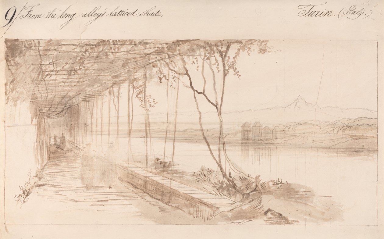 Turín, Itálie od Edward Lear