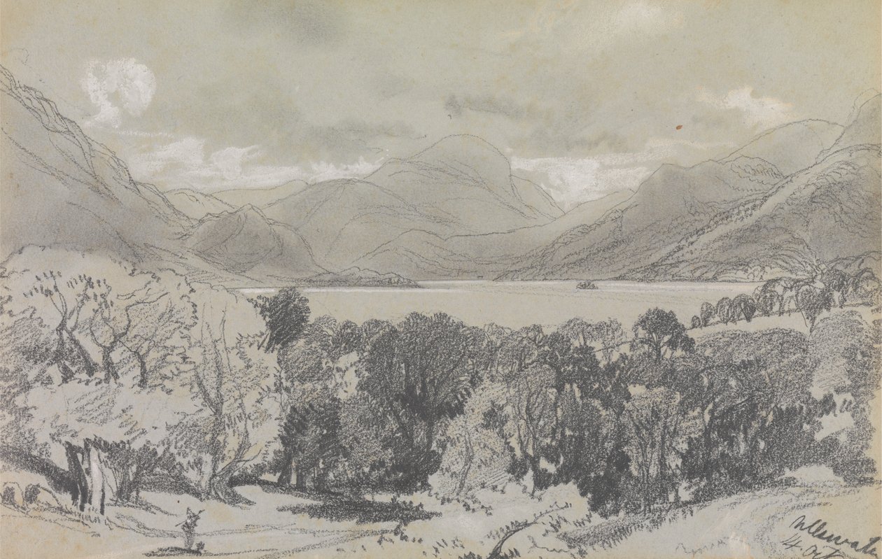 Ullswater, 14. října 1836 od Edward Lear