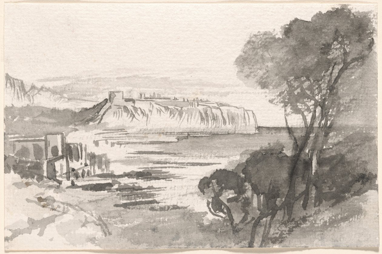 Pohled přes záliv Monaco, 18841885. od Edward Lear