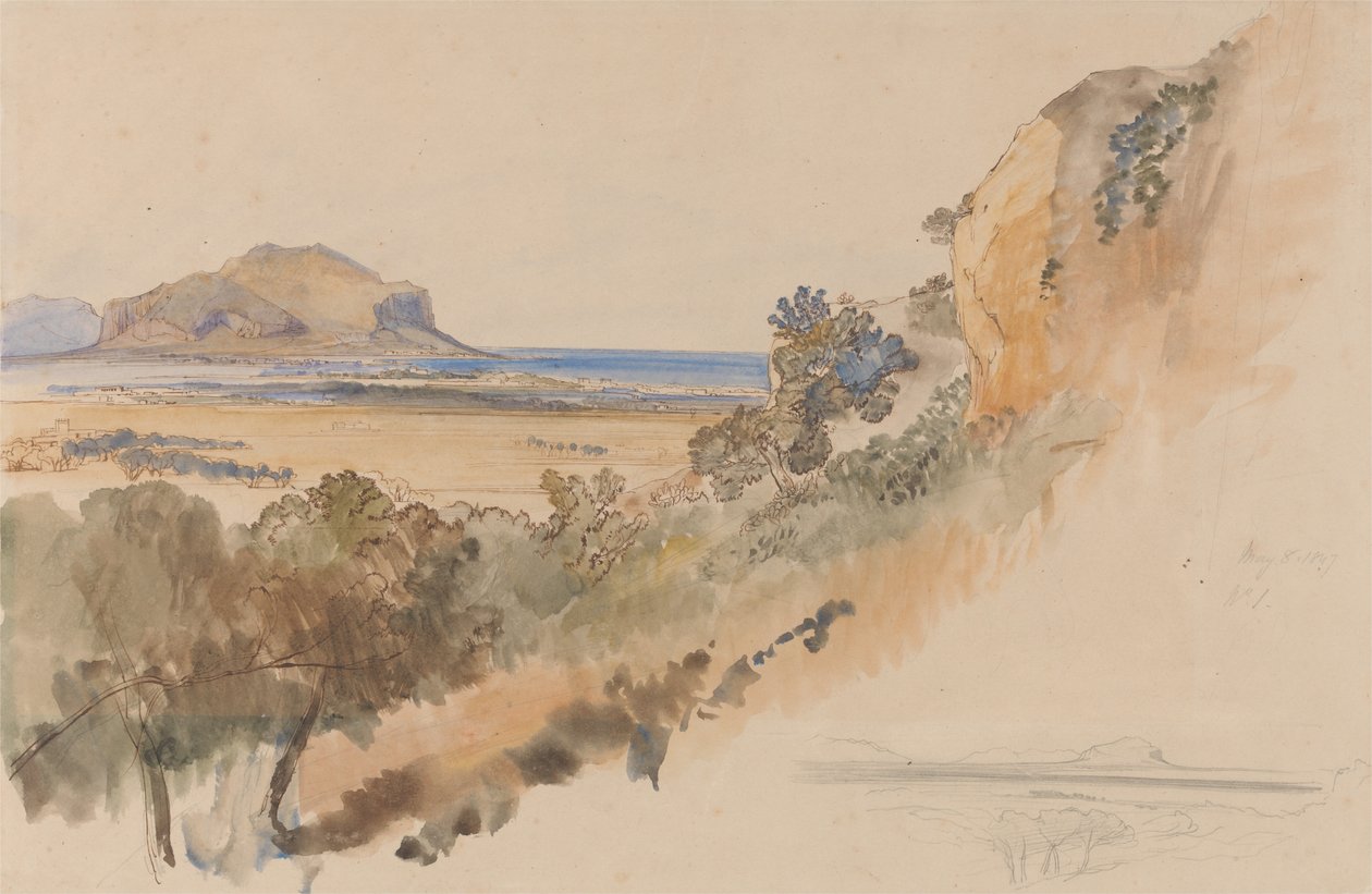 Pohled na Palermo od Edward Lear