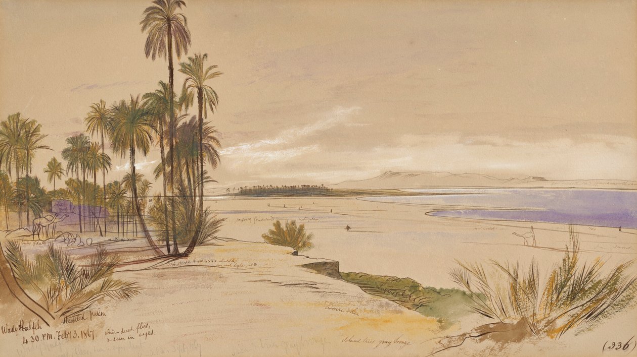 Wadi Halfa, Súdán od Edward Lear
