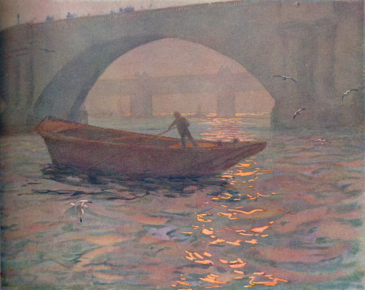 Waterloo Bridge, c1910 od Edward Louis Lawrenson