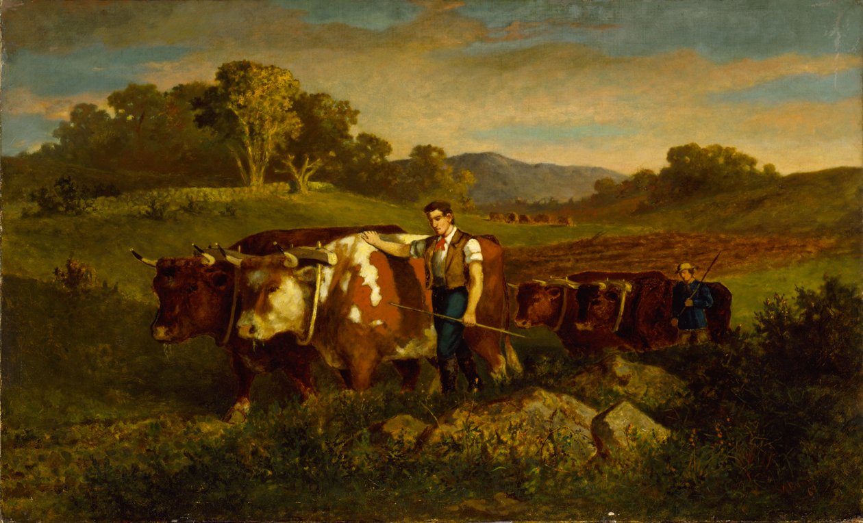 Pastevci s kravami od Edward Mitchell Bannister