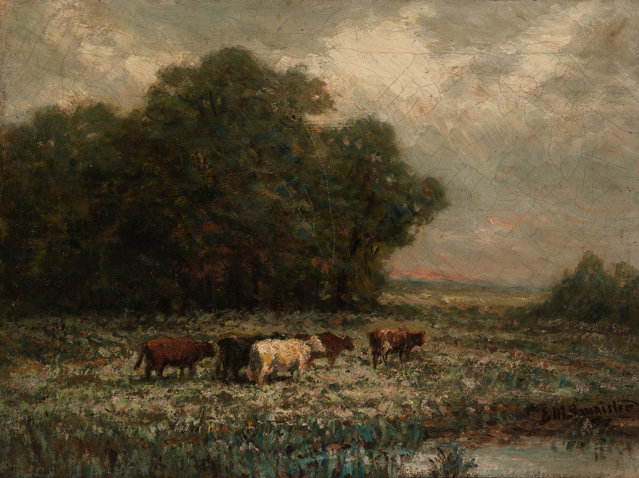 Bez názvu (krajina s pasoucím se dobytkem) od Edward Mitchell Bannister