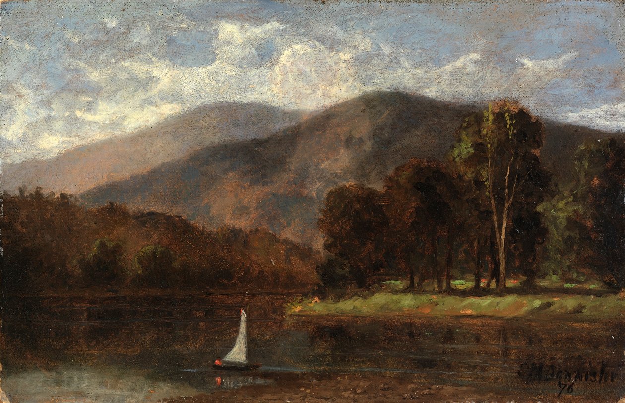 Bez názvu (plachetnice v řece) od Edward Mitchell Bannister