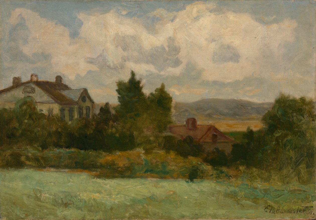 Domy a stromy bez názvu, 1898. od Edward Mitchell Bannister