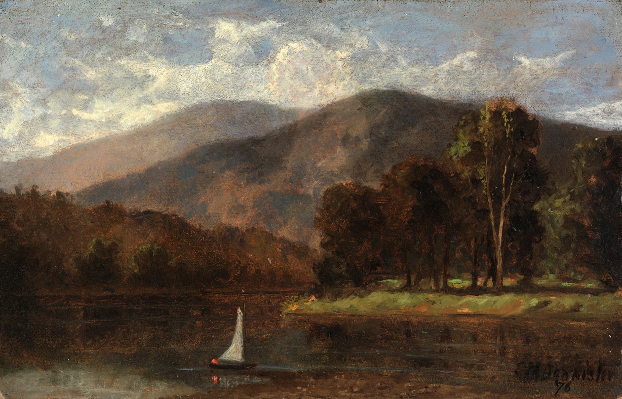 Plachetnice na řece bez názvu, 1876. od Edward Mitchell Bannister