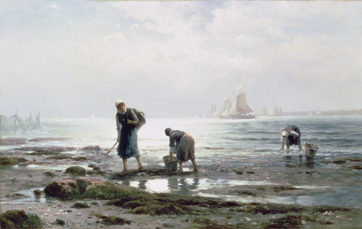 Sběrači ústřic, 1883 od Edward Moran